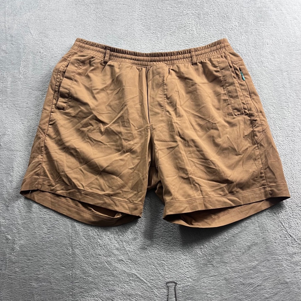 Birddogs Lined Gym Shorts Men XXL Brown Elastic Waist Athletic Workout 6  Inseam